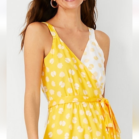 ANN Taylor Sea Shell Midi Wrap Dress - Picture 3 of 11